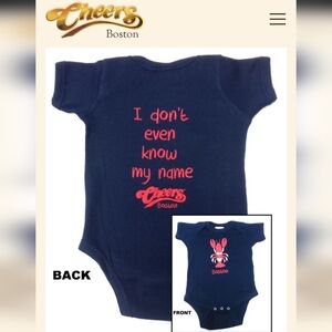 Navy Blue Cheers Boston Baby Onesie